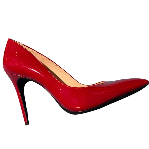 Jessica Simpson red pointed heels size 7 like new condition - Picture 3 of 5